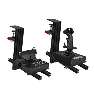 Abbildung von Hikig 2er Pack Tischhalterung für The Flight Sim Joystick, Throttle und Hotas Kompatibel mit Logitech X52/X52 Pro/X56/X56 Rhino,Thrustmaster T Hotas/T.16000M Hotas/TCA Officer Pack, VKB