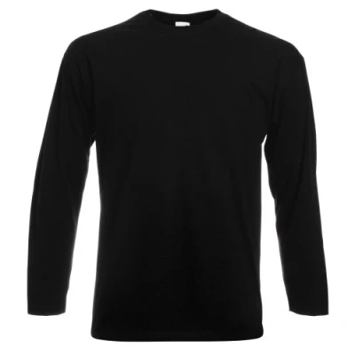 Abbildung von Fruit of the Loom Langarm T Shirt 610380 Gr. L, schwarz
