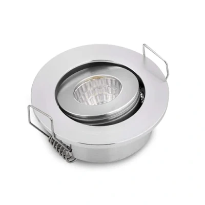 Abbildung von JOYINLED 1PCS Warm White Small 3 W COB LED Recessed Ceiling Light, schwenkbare Mini Strahler, Lochgröße 40 45 mm, 3000K silberne Farbe für Home Cabinet DIY