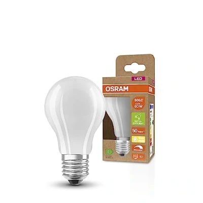 Abbildung von OSRAM SUPERSTAR+ CLASSIC A GLFR 60 LED Lampe, E27, Kolbenform, 4,3W, 806lm, 2700K, warmweißes Licht, dimmbar, Filament Technologie, sehr geringer Energieverbrauch, Energieeffizienzklasse B