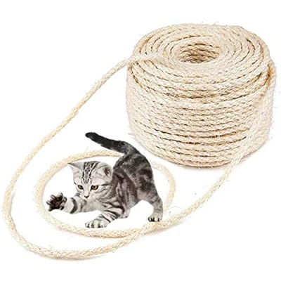 Abbildung von Parain Sisalseil für Kratzbaum Kratzsaule Katzenbaum Katzen Natürlich Sisal Seil 6mm (15m)