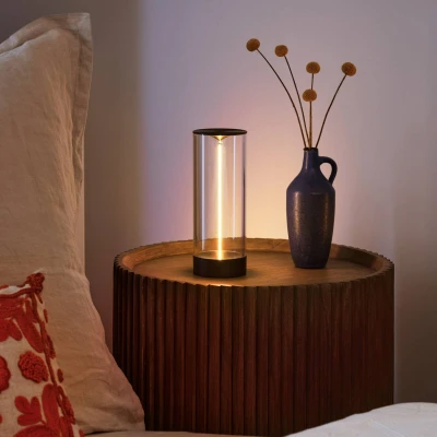 Abbildung von LEDVANCE DECOR Filament LED Tischleuchte 240mm, dunkelgrau, 1,2W, 105lm, kabellos, modernes Design, individuelle Helligkeitssteuerung, dimmbar, Touch Technologie, Lithium Akku, IP20, 2700K