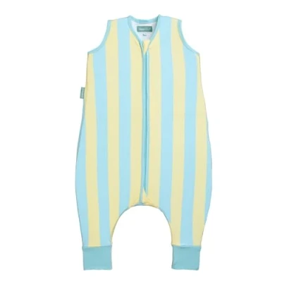 Abbildung von molis&amp;co Baby Schlafsack mit Füßen 0.5 TOG Sommerschlafsack für Jungen Kinder Babyschlafsack Beinen 100% Baumwolle (Oeko TEX 100), Premium Qualität Blue Sunshine (100 cm)