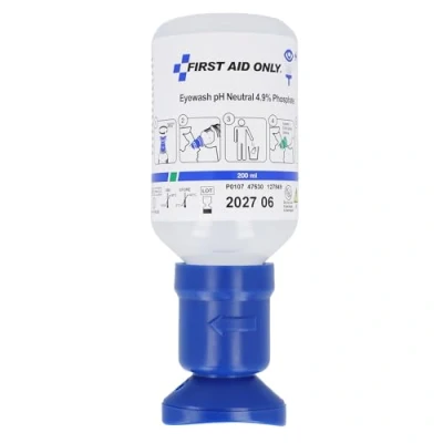 Abbildung von First Aid Only Augenspülflasche 200ml Phosphatpufferlösung (4,9%) / Erste Hilfe Augendusche mit neutralisierender Lösung/Effektive Augenreinigung bei Säuren und Laugen/P 44012 00