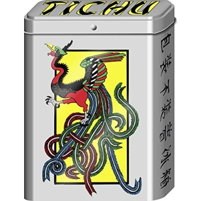 Abbildung von ABACUSSPIELE 08092 Tichu Pocket Box, in einer exklusiven Metallbox, Kartenspiel, Yellow