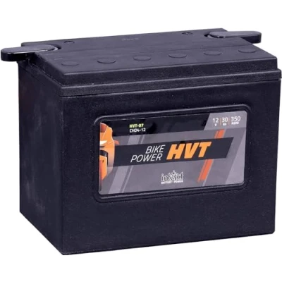 Abbildung von intAct HVT 07 MOTORRADBATTERIE Motorrad Batterie perfekt für Harley Davidson &amp; andere hubraumstarke 2 Zylinder. Bike Power 07, CHD4 12, 66007 84, 12V Batterie, 30 AH, 350 A. 205x130x165mm