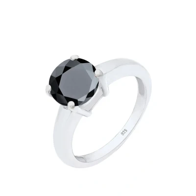 Abbildung von Elli Solitary Basic Ring, Damen, Größe: 52, Schwarz