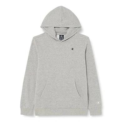 Abbildung von Champion Jungen Legacy Basics B Ultralight Powerblend Fleece Hooded Sweatshirt, Hellgrau Meliert, 15 16 Jahre