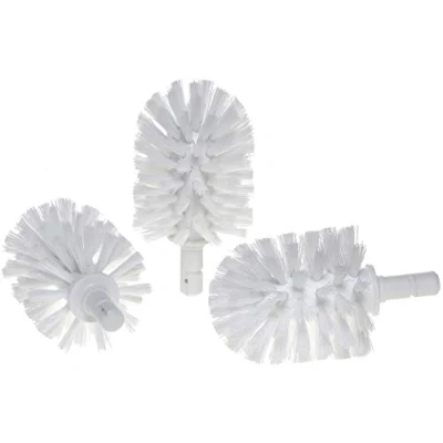 Abbildung von KEUCO Ersatz Toiletten Bürstenkopf, austauschbar, im 3er Set lose, 12,7x7,2cm, weiß, Original Hersteller, WC Bürste Ersatzbürstenkopf