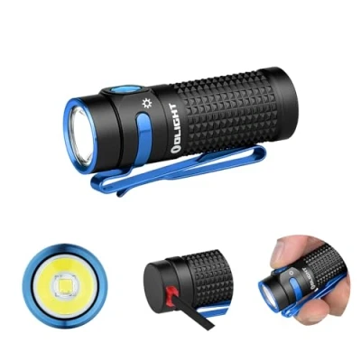 Abbildung von OLIGHT Baton 4 LED kleine Taschenlampe wiederaufladbare bis zu 1300 Lumen, 170 Meter Leuchtweite Superhelle mini Handlampe mit 6 Modi, 30 Tage Laufzeit stark Flashlight IPX8 für Alltag Schwarz