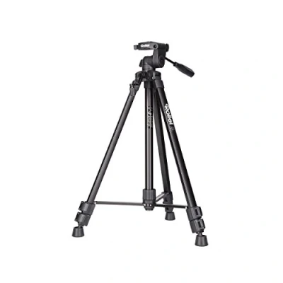 Abbildung von Rollei Compact Traveler Star S2 (ehemals DIGI 9300) kompaktes Videostativ aus Aluminium, bis zu 3 kg Traglast, inkl. Stativkopf und Stativtasche Schwarz
