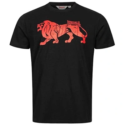 Abbildung von Lonsdale Men&#039;s ENDMOOR T Shirt, Black, M