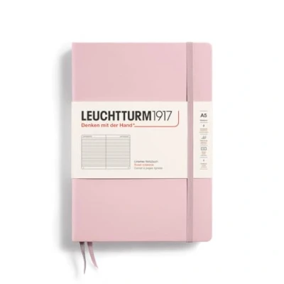 Abbildung von LEUCHTTURM1917 361573 Notizbuch Medium (A5), Hardcover, 251 nummerierte Seiten, Puder, liniert