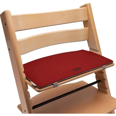 Abbildung von Sitzkissen Hochstuhl kompatibel mit Stokke Tripp Trapp (rot/grau) Sitzpolster Kissen Sitzauflage Stuhl Polster Auflage Filz Zubehör für Kinderstuhl Holz Treppenhochstuhl Mahona