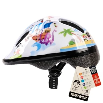 Abbildung von meteor Kinder fahrradhelm ab 1 Jahr sicherer &amp; stoßdämpfender Kinderhelm mit verstellbarem Headlock waschbarem Fahrrad Helm Innenfutter optimaler Schutz leichtes Design für Baby Abenteurer