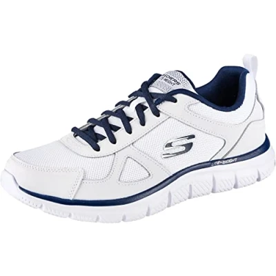 Abbildung von Skechers Herren Sneaker, Leder, White Leather Mesh Pu Navy Trim, 43 EU