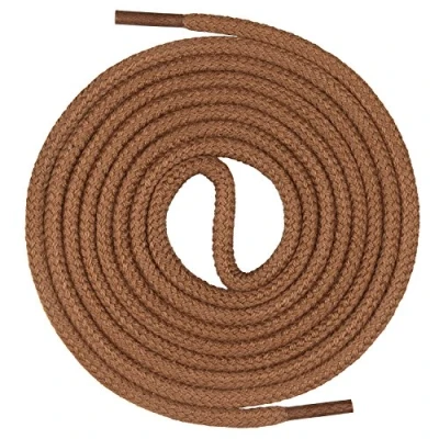 Abbildung von Mount Swiss runde Premium Schnürsenkel aus 100% Baumwolle sehr reißfest Farbe Hellbraun Länge 110cm