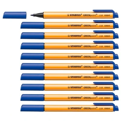 Abbildung von STABILO Umweltfreundlicher Filzschreiber GREENpoint 10er Pack blau