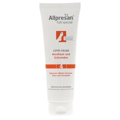 Abbildung von Allpresan Fuß spezial Nr. 4 Lipid Salbe gegen Hornhaut und Schrunden Fußsalbe zur täglichen Pflege verhornter Füße 125 ml (1)