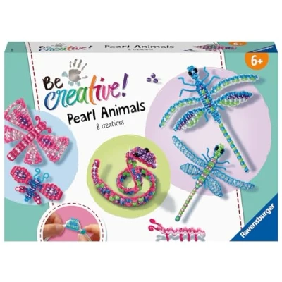 Abbildung von Ravensburger 18247 BeCreative Pearl Animals fädeln, DIY für Kinder ab 6 Jahren, Yellow