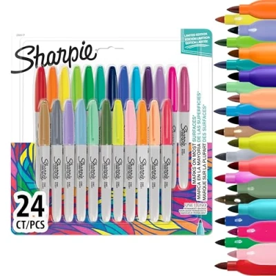Abbildung von SHARPIE Permanente Marker Feine Spitze Malstifte gemischte Farben 24
