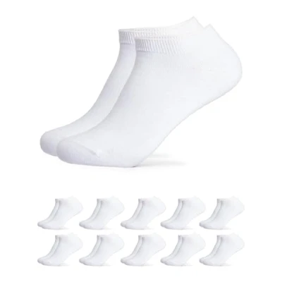 Abbildung von Occulto Herren 100% Baumwolle Sneaker Socken 10er Pack (Modell: Ingmar) Weiß 39 42