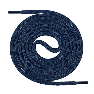 Abbildung von Mount Swiss runde Premium Schnürsenkel für Arbeitsschuhe, Wanderschuhe und Trekkingschuhe Polyester ø 4,5 mm sehr reißfest Farbe Dunkelblau Länge 160cm