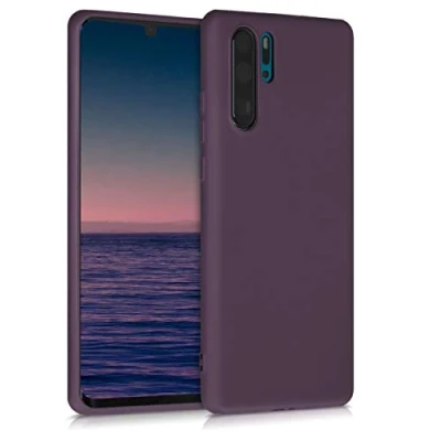 Abbildung von kwmobile Case kompatibel mit Huawei P30 Pro Hülle Schutzhülle aus Silikon metallisch schimmernd Handyhülle Metallic Brombeere