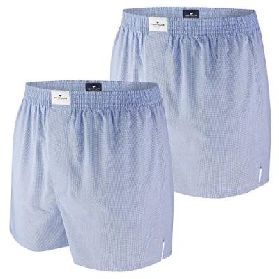 Abbildung von TOM Tailor Double PACK Boxershorts, Herren, Größe: XL, Hellblau
