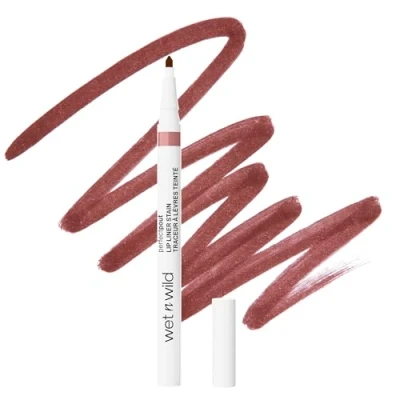 Abbildung von Wet n Wild Perfect Pout Lip Liner Stain, Wischfester Lipliner zum Konturieren der Lippen, Präzisionsspitze, Flache Seite für Einfaches Ausfüllen, Langanhaltend, Nude Tights