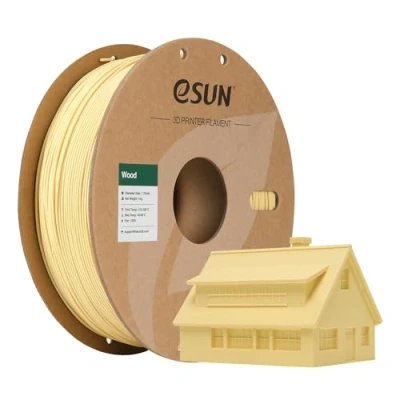 Abbildung von eSUN Holz PLA Filament 1.75mm, Maßgenauigkeit +/ 0.05mm, 1KG Spule (2.2 LBS) für 3D Drucker, Farbe