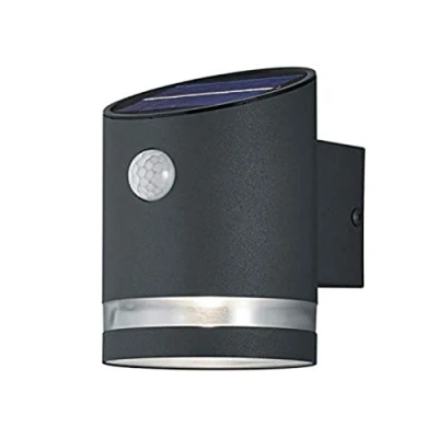Abbildung von Reality Leuchten LED Solar Außenwandleuchte Salta R22231142, Kunststoff anthrazit, inkl. 3 Watt LED, Bewegungsmelder
