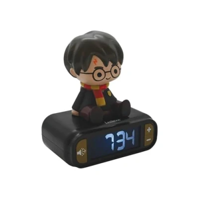 Abbildung von Lexibook, Harry Potter, Nachtwecker, Sounds und Melodien, LCD Bildschirm mit Hintergrundbeleuchtung, Leuchtanzeige, Schlummerfunktion, Schwarz, RL800HP