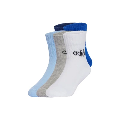 Abbildung von adidas Performance Unisex 5 PACK Sportsocken dark blue royal glow medium grey heather für Kinder, Größe: 22 24