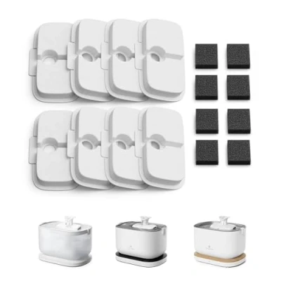 Abbildung von PETLIBRO Filter Katzenbrunnen 8er Pack für Dockstream Trinkbrunnen Katze PLWF005, PLWF115, PLWF105, 4 Monats Set Ersatzfilter Katzentrinkbrunnen