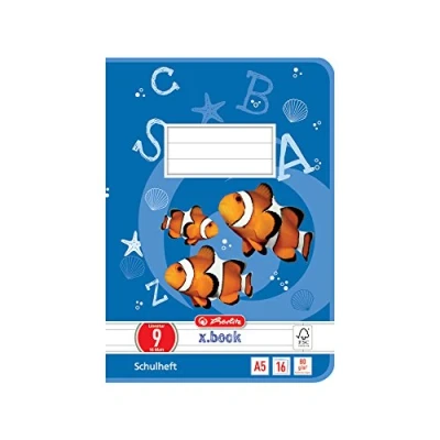 Abbildung von Herlitz 3320900 Hefte A5/16 Lineatur 09 (liniert mit Rand) FSC Mixed 10er Packung Motive sortiert