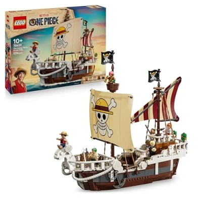 Abbildung von LEGO ONE Piece Das Piratenschiff Flying Lamb (Going Merry) Spielset mit 5 Minifiguren inkl. Ruffy, Zoro &amp; Nami Spielzeug zum Bauen Geschenk für Jungen, Mädchen Fans ab 10 Jahren 75639