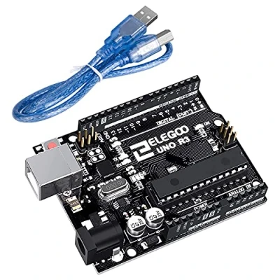 Abbildung von ELEGOO UNO R3 Mikrocontroller Board Hauptplatine mit USB Kabel Kompatibel Arduino Entwicklungsumgebung