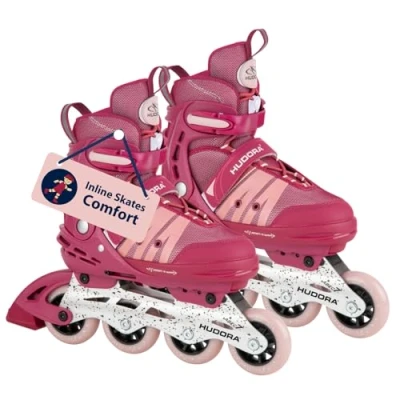 Abbildung von HUDORA Inline Skates Comfort Inliner für Kinder &amp; Jugendliche in versch. Größen Roller bis zu 6 Weite Länge verstellbar atmungsaktive Freizeit