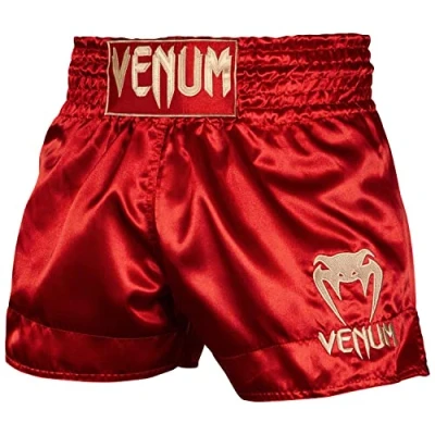 Abbildung von Venum Herren Classic Muay Thaibox Shorts, Bordeaux/Gold, XXL EU