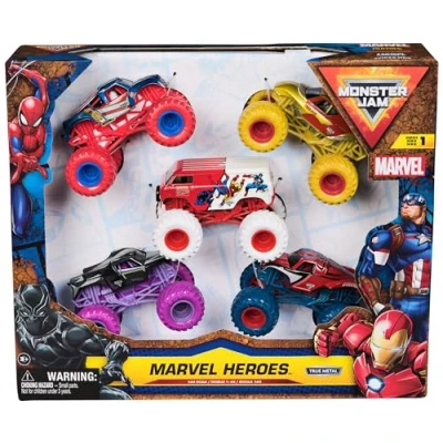 Abbildung von Monster Jam Marvel Die Cast Fahrzeug 5er Pack