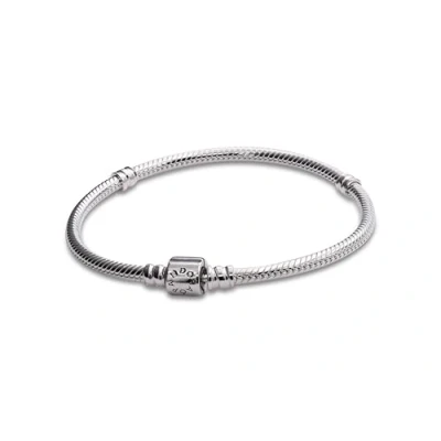Abbildung von PANDORA Schlangen Gliederarmband mit Zylinder Verschluss in Sterling Silber Moments Collection, Größe 21