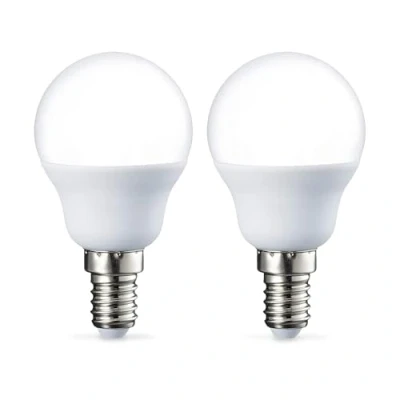 Abbildung von Amazon Basics E14 LED Lampe P45, Tropfenform, 5.5W ( 40W), warmwei脽, 2er Pack