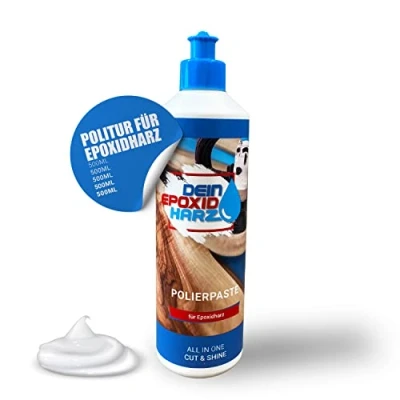 Abbildung von Polierpaste für Epoxidharz 3in1 Politur in Profi Qualität Cut &amp; Shine entfernt Mattierungen Mikro Kratzer (500ml)