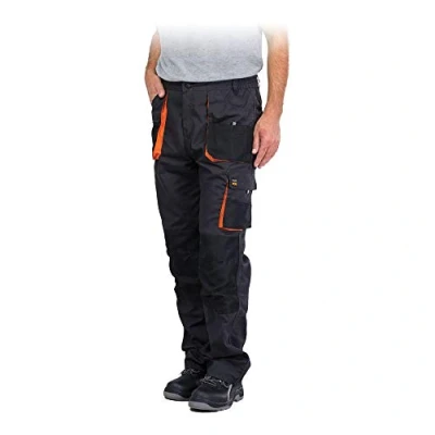 Abbildung von Arbeitshose schwarz mit Kniepolstertaschen, 260g/m² 48