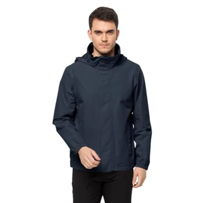 Abbildung von Jack Wolfskin Stormy Point Regenjacke / wasserabweisende Jacke, Herren, Größe: XL, Night blue