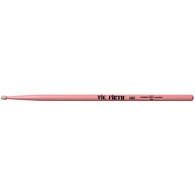 Abbildung von Vic Firth 5A American Hickory Wood Tip Drumstick Pink Finish