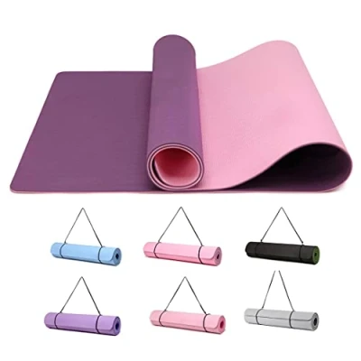 Abbildung von Good Nite Gymnastikmatte Yogamatte Fitnessmatte Rutschfest Trainingsmatte Sport Turn Matten Pilates Matte Bodenturnmatte Mit Tragegurt 183 x 61 0.6 cm (Lila/Rosa)