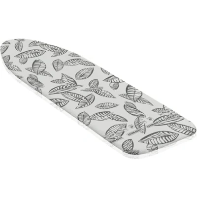Abbildung von Leifheit Bügelbrettbezug Perfect Steam S/M, für Bügelflächen bis max. 125 x 40 cm, Dampfstationen, ideale Hitzeverteilung durch Perforation, mit elastischem Gummizug