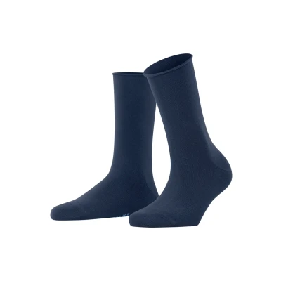 Abbildung von FALKE Damen Socken Happy Double Pack W So Baumwolle einfarbig 2 Paar, Blau Royal Blue 6000, 39 42